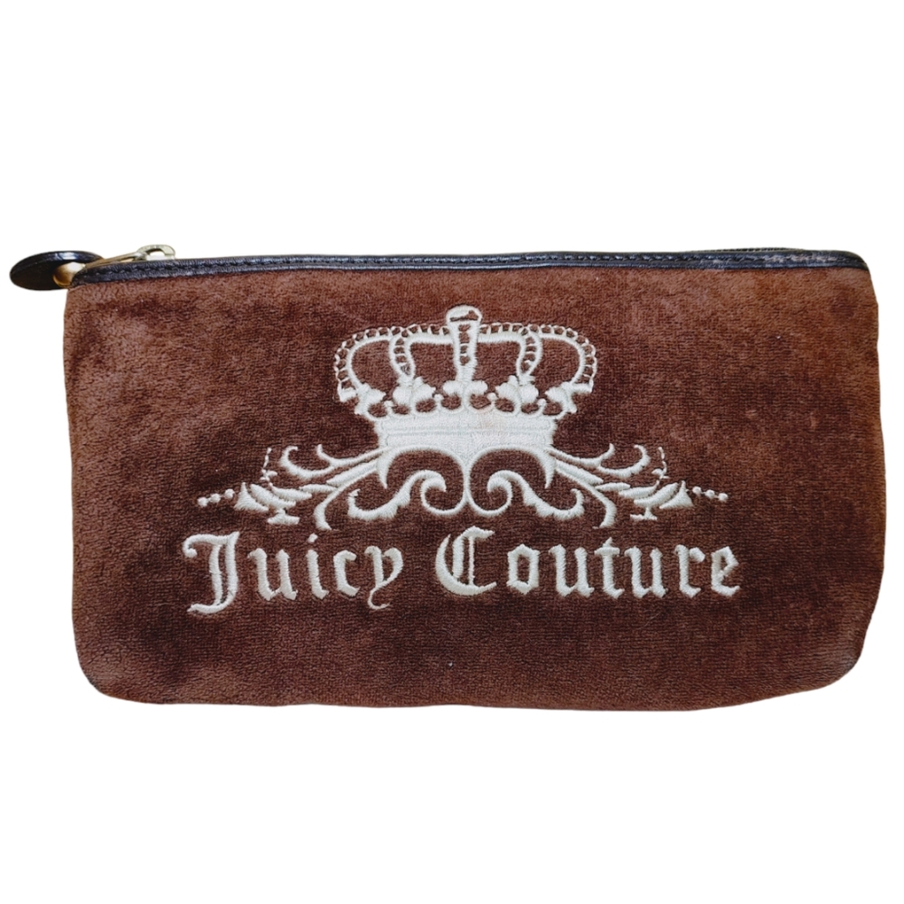 Juicy Couture Suede Brown Make-Up Bag